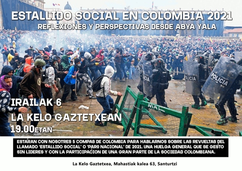 "Estallido social en Colobia 2021" hitzaldia
